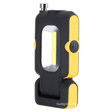 Portable High power 3W COB LED Waterproof adjustable AAA Battery work light flashlight with magnet for auto mechanic